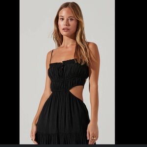 Black cutout midi sundress